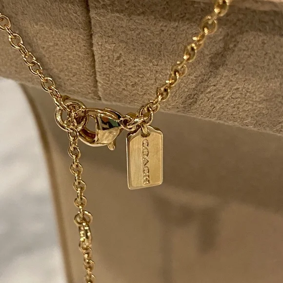 NWOT Coach Charm Necklace and Earrings Set - Picture 9 of 12